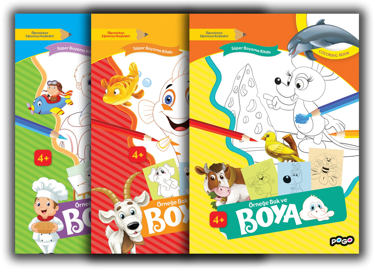 Süper Boyama Seti (3 Kitap) - Kolektif kitap kapağı