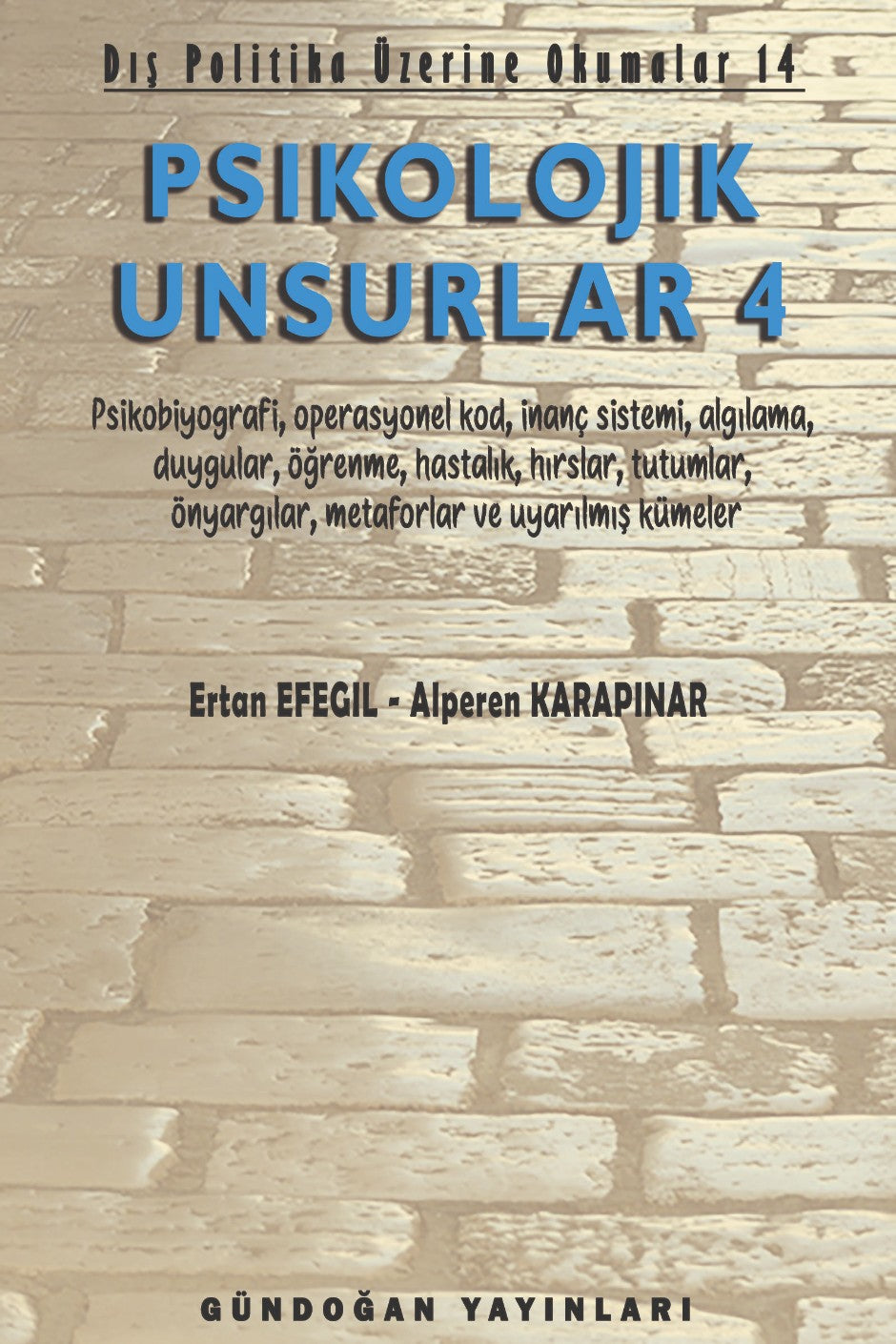 Psikolojik Unsurlar 4 Dış Politika Üzerine Okumalar 14 - Prof. Dr. Ertan Efegil kitap kapağı