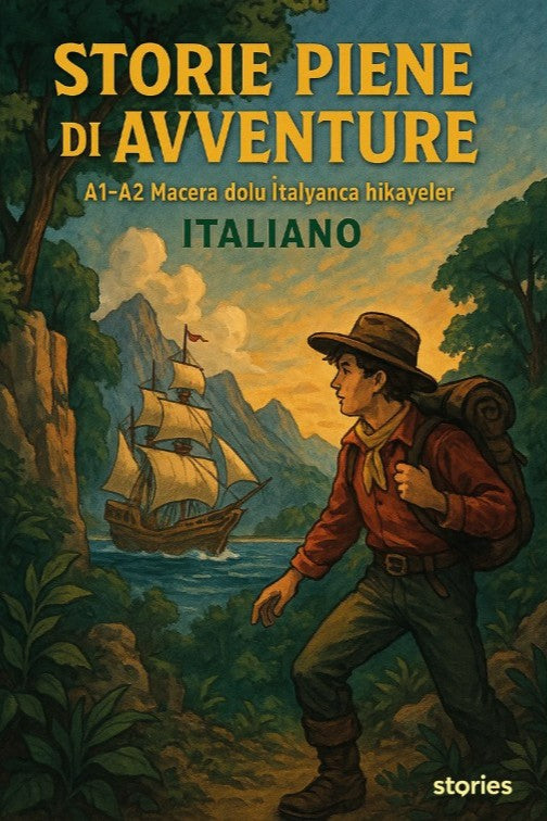 Storie Piene Di Avventure İn İtaliano A1-A2 Macera Dolu İtalyanca Hikayeler - Kolektif kitap kapağı