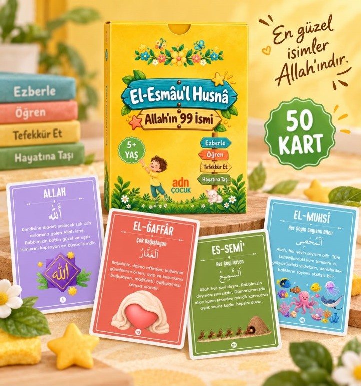 El-Esmau'l Husna Allah'ın 99 İsmi 50 Eğitici Kart - Şükran Tokcan kitap kapağı