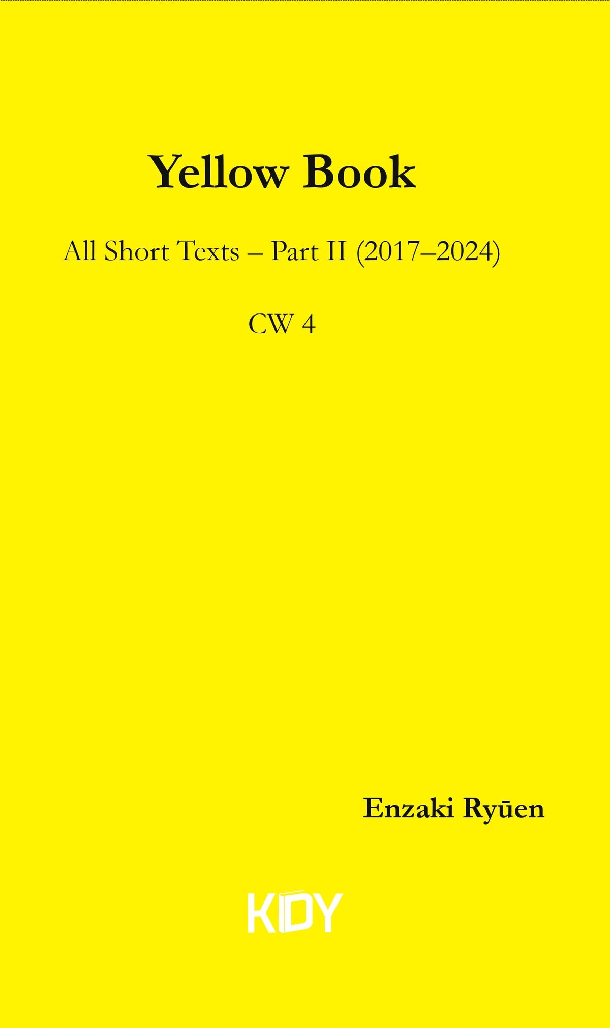 Yellow Book - Enzaki Ryūen kitap kapağı