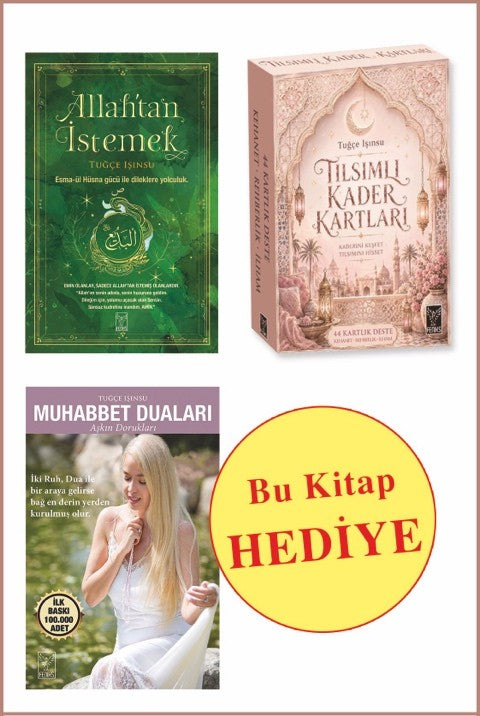 Tılsımlı Kader Kartları-Allah'tan İstemek (3'lü Set) (Muhabbet Duaları Kitabı Hediye) - Tuğçe Işınsu kitap kapağı