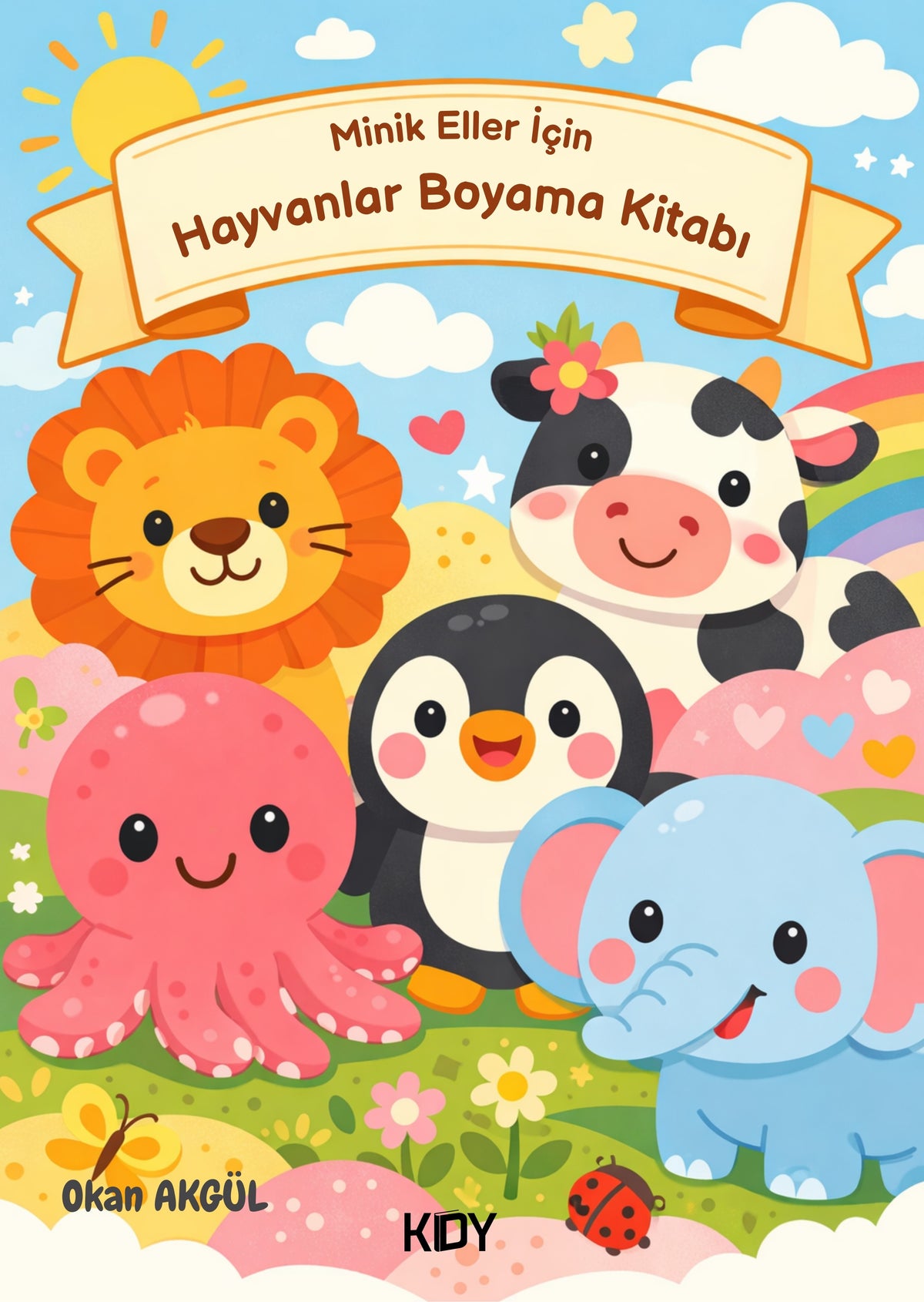 Minik Eller İçin Hayvanlar Boyama Kitabı - Okan Akgül kitap kapağı