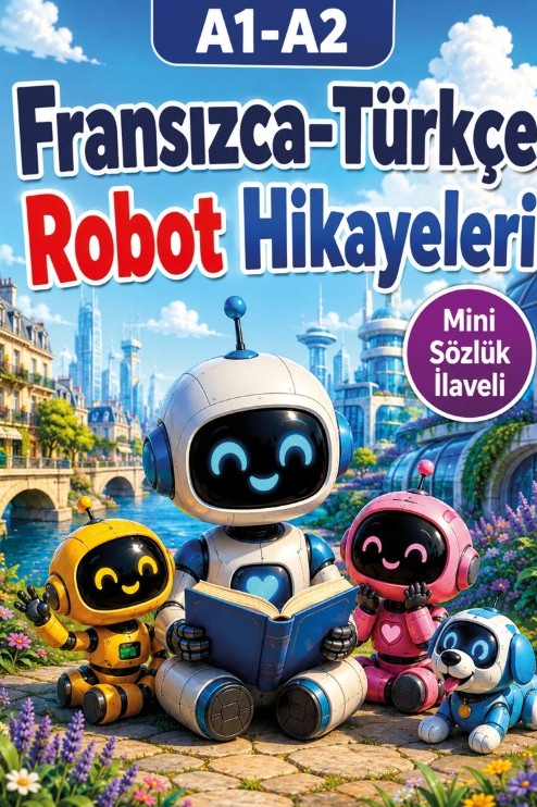 A1-A2 Fransızca-Türkçe Robot Hikayeleri - Kolektif kitap kapağı