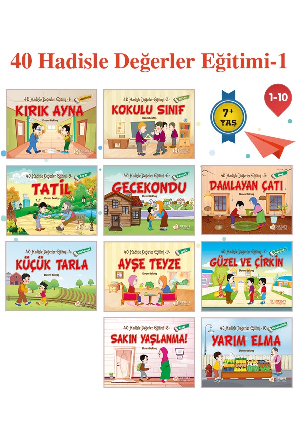 40 Hadisle Değerler Eğitimi 1 (10 Kitap) - Ekrem Bektaş kitap kapağı