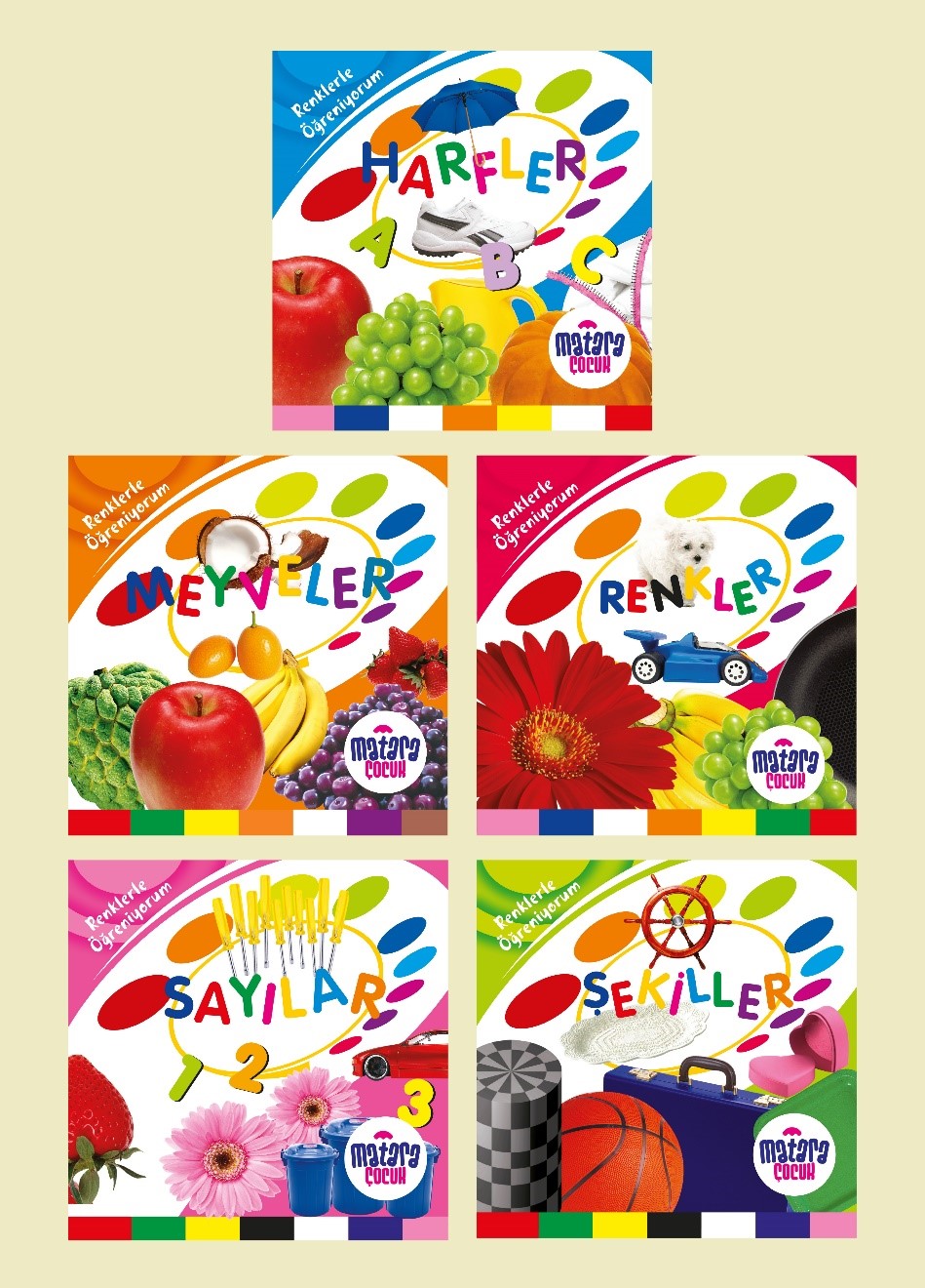 Renklerle Öğreniyorum Seti (5 kitap) - Kolektif kitap kapağı