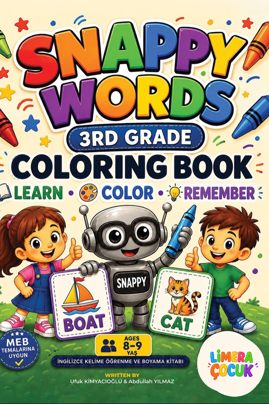 Snappy Words Coloring Book 3rd Grade - Ufuk Kimyacıoğlu kitap kapağı