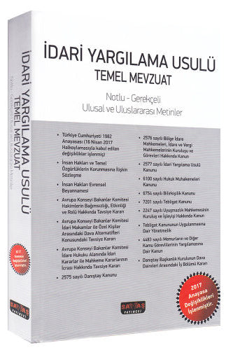 İdari Yargılama Usulü Temel Mevzuat Notlu-Gerekçeli Ulusal ve Uluslararası Metinler - Kolektif kitap kapağı