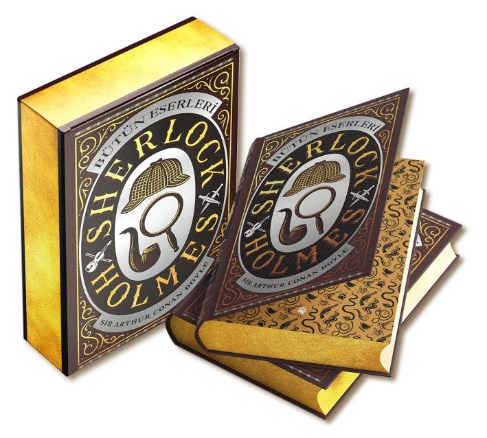 Sherlock Holmes - Bütün Eserleri (Özel Deri Ciltli Kutulu) - Sir Arthur Conan Doyle kitap kapağı