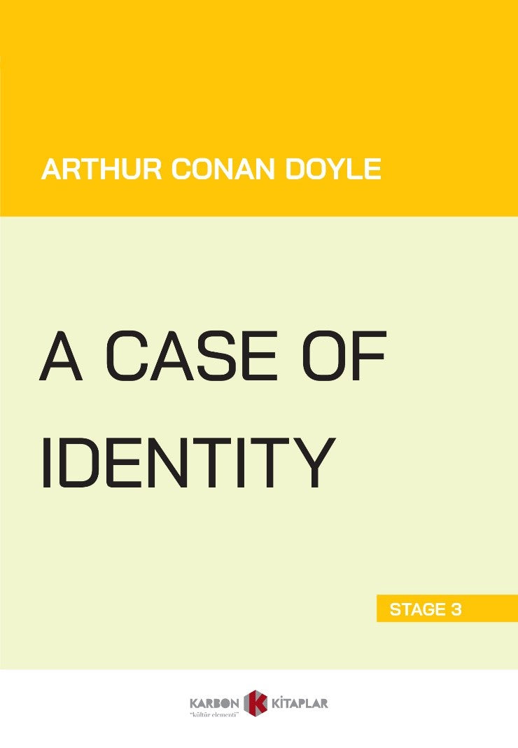 A Case of Identity (Stage 3) - Sir Arthur Conan Doyle kitap kapağı