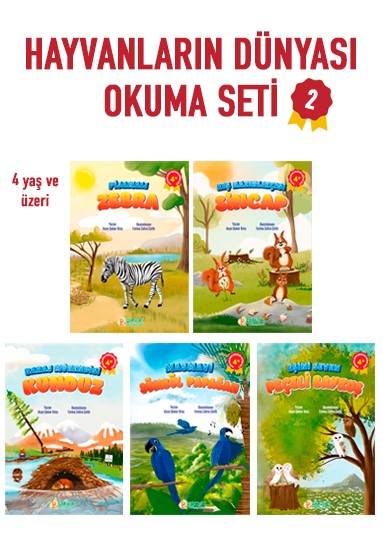Hayvanların Dünyası Okuma Seti 2 (5 Kitap) - Ayşe Şeker Kılıç kitap kapağı
