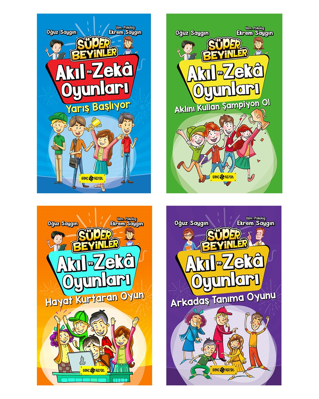 Akıl Ve Zeka Oyunları Seti (4 Kitap) - Oğuz Saygın kitap kapağı