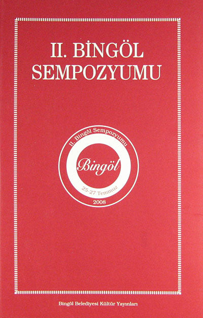 II. Bingöl Sempozyumu (2-E-6) - Kolektif kitap kapağı