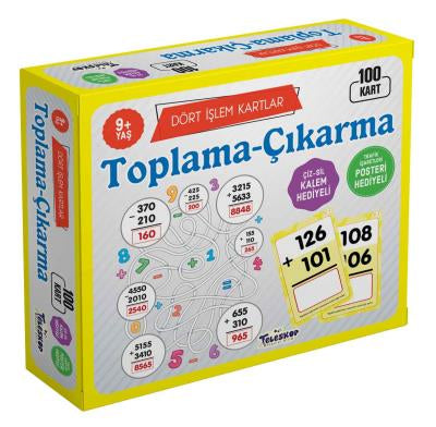 Dört İşlem Kartlar / Toplama-Çıkarma (9+ Yaş) - Kolektif kitap kapağı