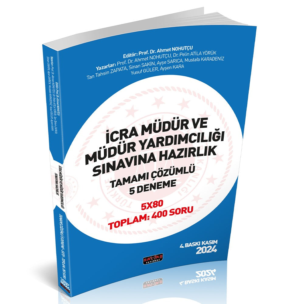 İcra Müdür ve Müdür Yardımcılığı Tamamı Çözümlü 5 Deneme - Kolektif kitap kapağı