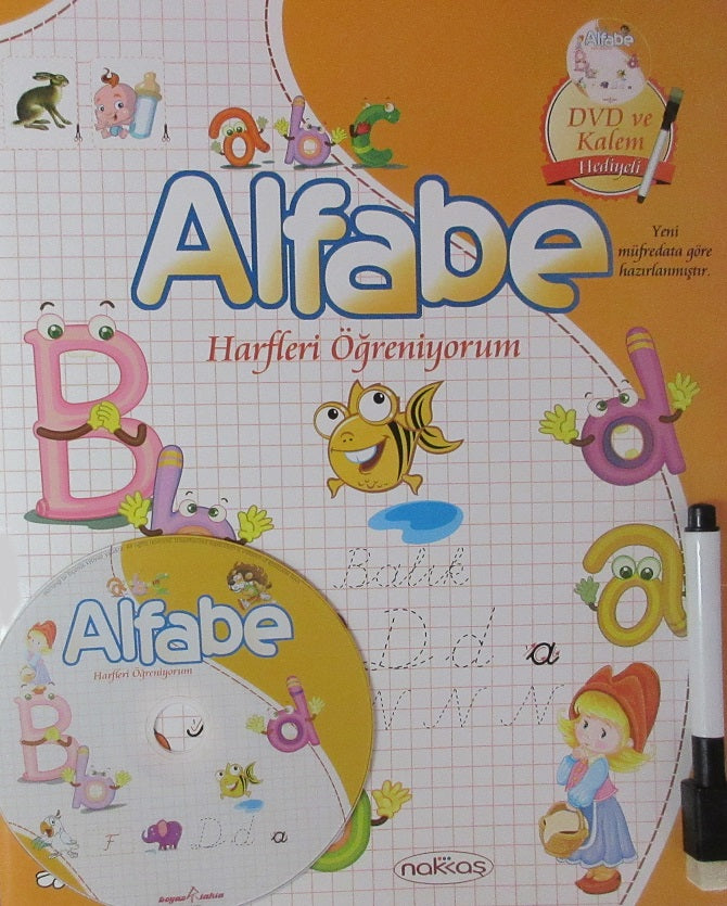 Alfabe / Harfleri Öğreniyorum ((Silgili Kalem+Cd İlaveli) - Kolektif kitap kapağı