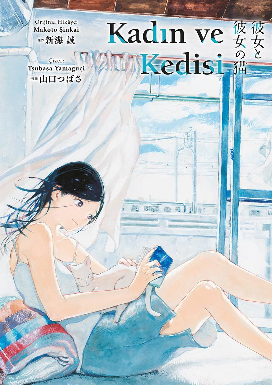 Kadın ve Kedisi - Makoto Shinkai kitap kapağı