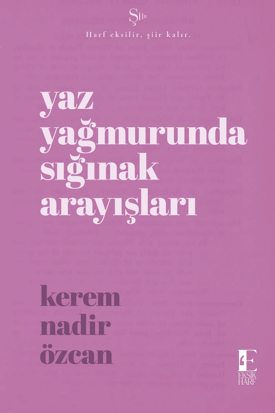 Yaz Yağmurunda Sığınak Arayışları - Kerem Nadir Özcan kitap kapağı