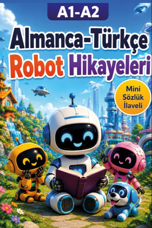 A1-A2 Almanca-Türkçe Robot Hikayeleri - Kolektif kitap kapağı