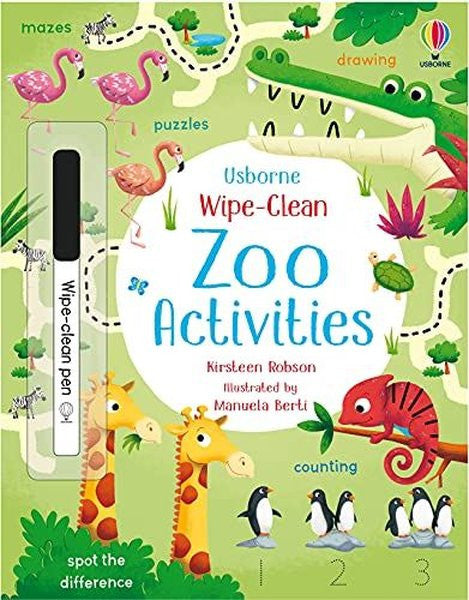 Wipe-Clean Zoo Activities - Kirsteen Robson kitap kapağı