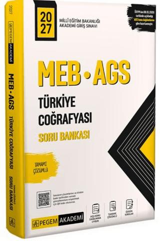2027 MEB-AGS Türkiye Coğrafyası Soru Bankası | Pegem Akademi Yayıncılık (Ciltsiz)  - Resim 1