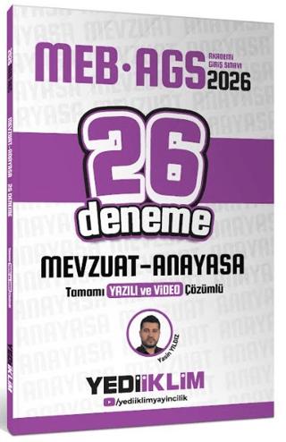 2026 MEB-AGS Mevzuat Anayasa Tamamı Yazılı ve Video Çözümlü 26 Deneme