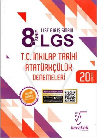 8. Sınıf LGS T.C.İnkılap Tarihi ve Atatürkçülük 20'li Deneme Sınavı | Karekök Yayıncılık (Ciltsiz)  - Resim 1
