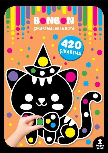Kawaii - Bonbon Çıkartmalarla Boya - 420 Çıkartma | Doğan Çocuk (İnce Kapak)  - Resim 1