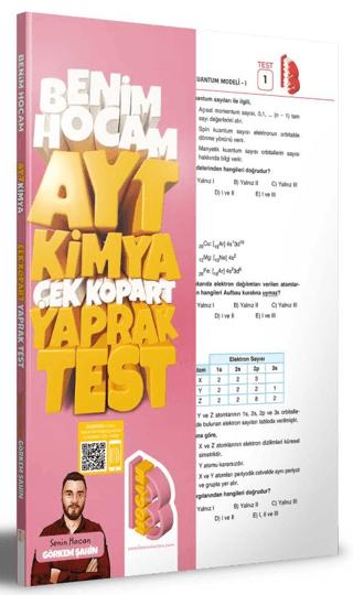 AYT Kimya Çek Kopar Yaprak Test | Benim Hocam Yayınları (Ciltsiz)  - Resim 1