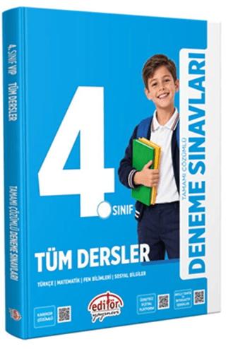 4. Sınıf Tüm Dersler Deneme Sınavları | Editör Yayınevi (Ciltsiz)  - Resim 1