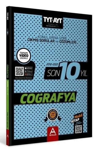 2022 TYT AYT Coğrafya Son 10 Yıl Konularına Göre Çıkmış Sorular ve Çözümleri | A Yayınları (Ciltsiz)  - Resim 1