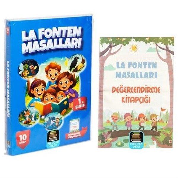 1. Sınıf La Fonten Masalları Okuma Seti - 10 Kitap Takım - Değendirme Kitapçığı İlaveli | Mercan Okul (İnce Kapak)  - Resim 1