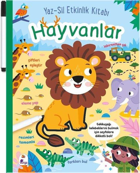 Hayvanlar: Yaz - Sil Etkinlik Kitabı (Kalemli) | İndigo Çocuk (Ciltli)  - Resim 1