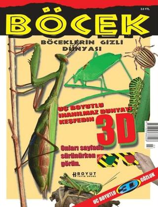 3D Çocuk Dergisi - Böceklerin Gizli Dünyası | Boyut Yayın Grubu (Ciltsiz)  - Resim 1