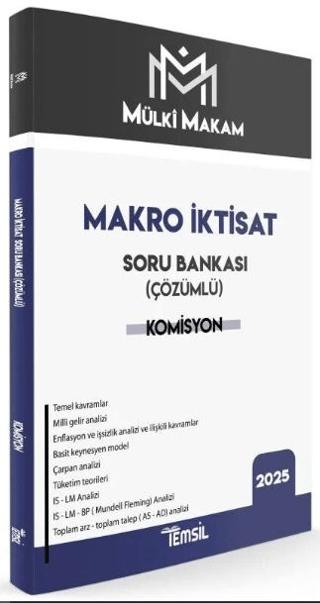 Mülki Makam Makro İktisat Soru Bankası Çözümlü | Temsil Kitap (Ciltsiz)  - Resim 1