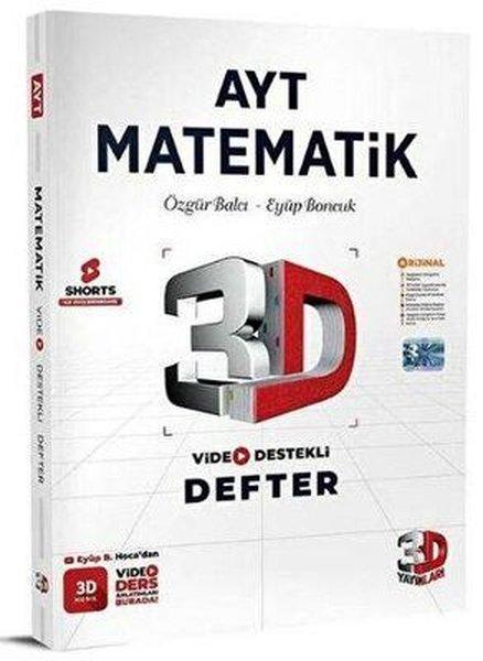 AYT Matematik Video Destekli Defter | 3D Yayınları (İnce Kapak)  - Resim 1