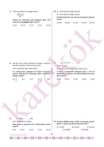 Matematik Zoru Bankası | Karekök Eğitim Yayın (İnce Kapak)  - Resim 5