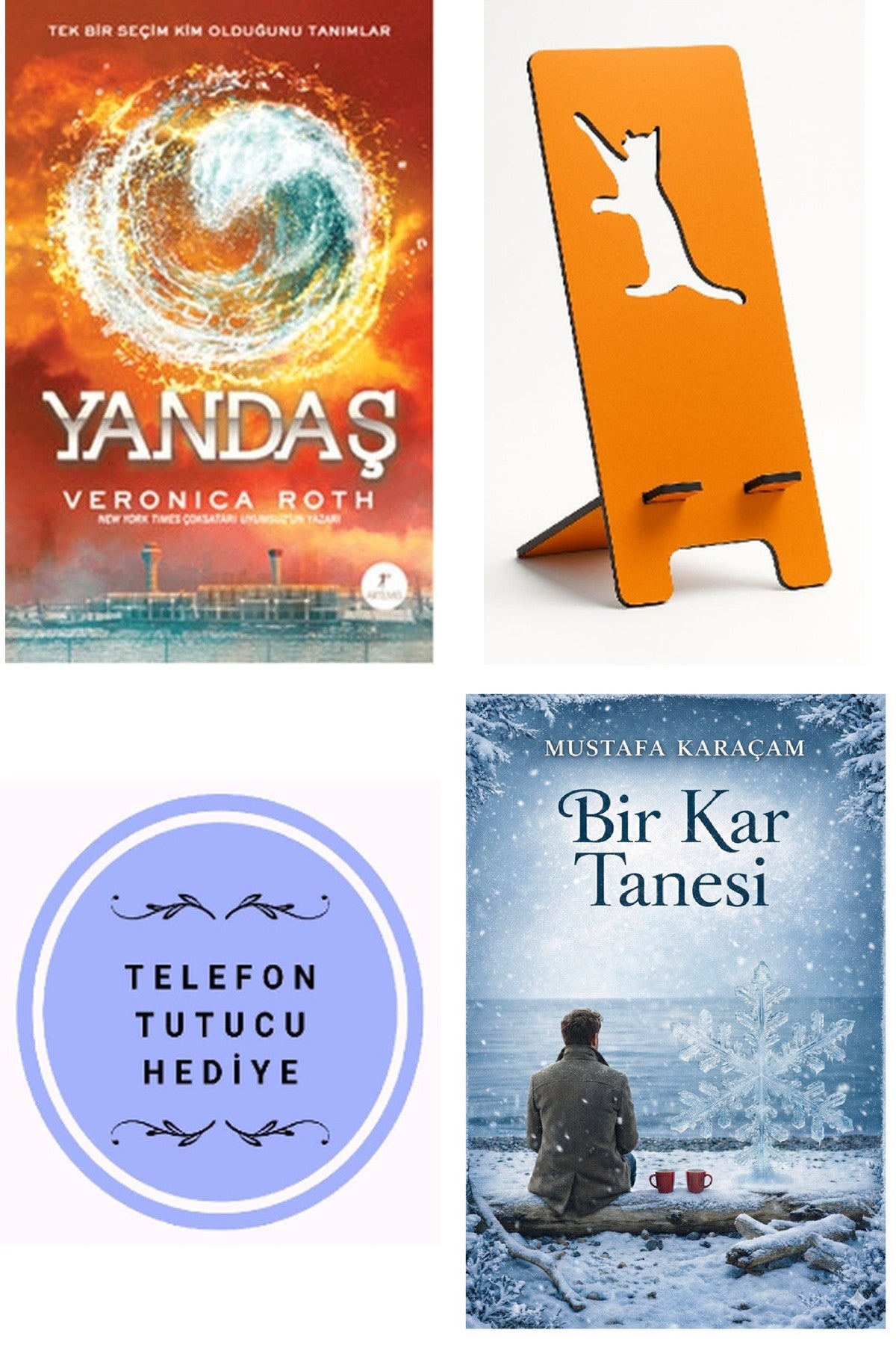 Yandaş - Veronica Roth + Telefon Tutucu + Bir Kar Tanesi kitap kapağı