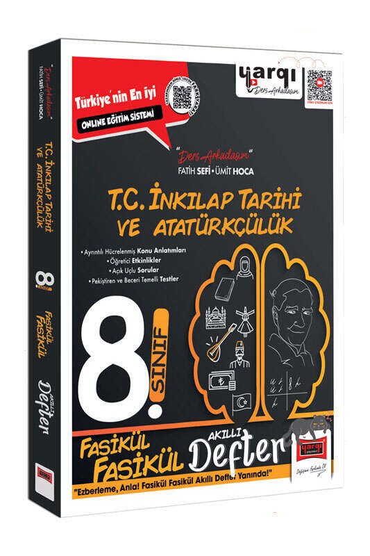 Yargı 8.Sınıf T.C. İnkilap Tarihi ve Atatürkçülük Fasikül Fasikül Akıllı Defter Yargı Yayınları kitap kapağı