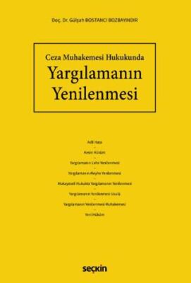 Yargılamanın Yenilenmesi - Gülşah Bostancı Bozbayındır kitap kapağı
