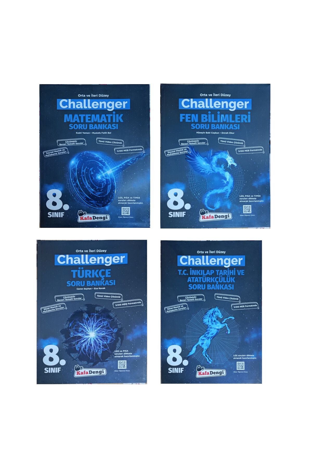 Yayınları 8. Sınıf Lgs Challenger Matematik - Fen - Türkçe -İnkılap Soru Bankası 4'Lü Set kitap kapağı