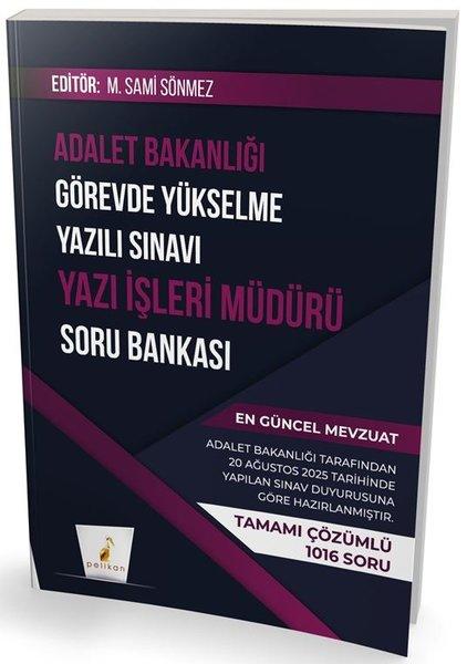 GYS Adalet Bakanlığı Görevde Yükselme Yazılı Sınavı Yazı İşleri Müdürü Soru Bankası | Pelikan Yayınları (İnce Kapak)  - Resim 1
