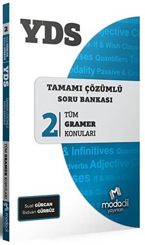 Modadil Yayınları YDS Tamamı Çözümlü Soru Bankası Serisi 2 Tüm Gramer Konuları - Kolektif kitap kapağı