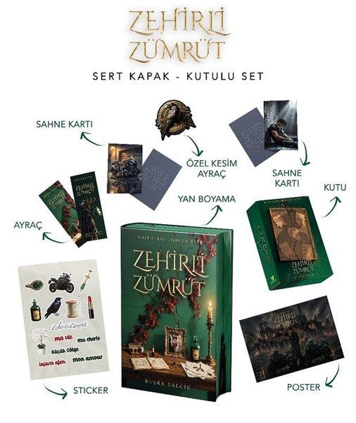 Zehirli Zümrüt - Yan Boyamalı Kutulu Set | Vera Kitap (Ciltli)  - Resim 1