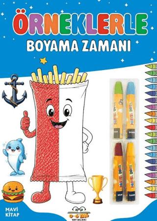Örneklerle Boyama Zamanı - Mavi Kitap | 0-6 Yaş Yayınları (Ciltsiz)  - Resim 1