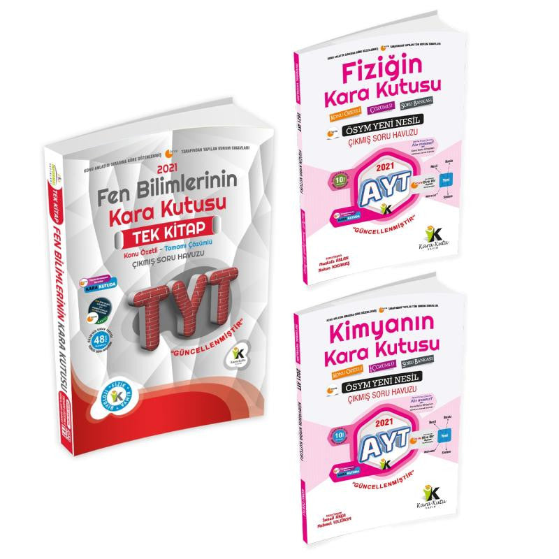 YKS-TYT AYT FENBİLİMLERİ EKONOMİK SET TYT Fen TEK KİTAP - AYT Fizik ve AYT Kimyanın Konu Ö. Ç. S.B. kitap kapağı