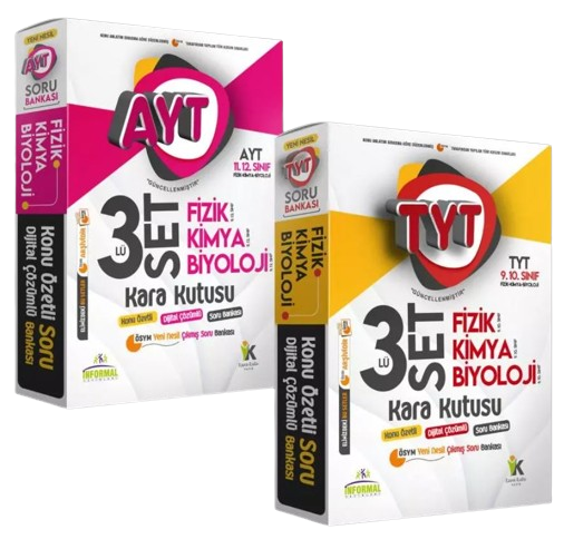 YKS-TYT-AYT Fizik Kimya Biyolojinin (FKB) Kara Kutusu Konu Ö. D.Çözümlü Soru Bankası PAKET SET kitap kapağı