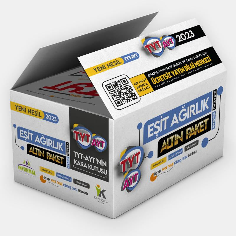 YKS-TYT-AYTnin Kara Kutusu EŞİT AĞIRLIK ALTIN PAKET SET Konu Ö. Dijital Çözümlü Soru Bankası kitap kapağı