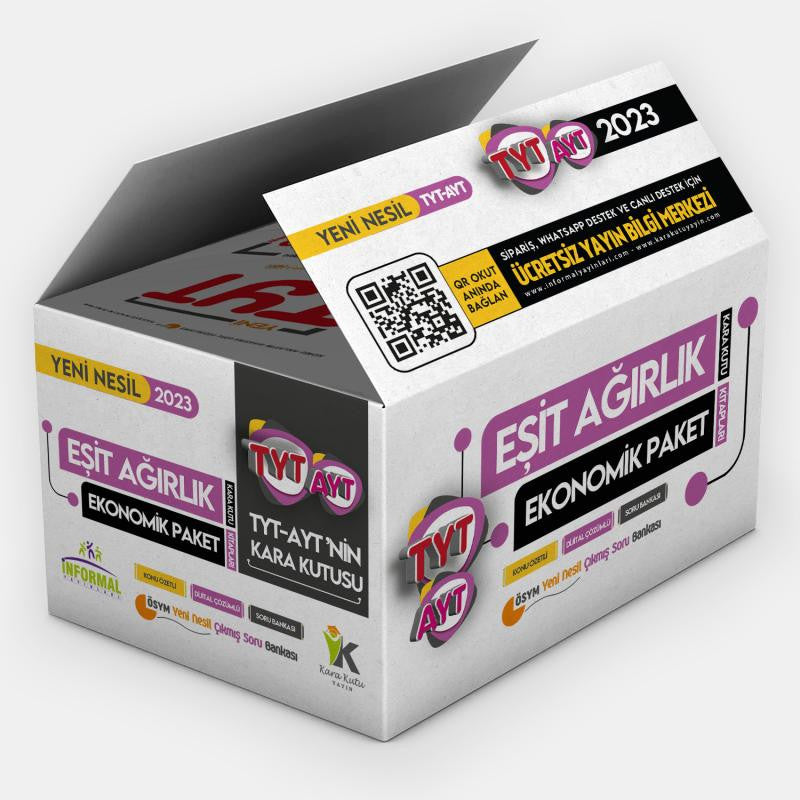 YKS-TYT-AYTnin Kara Kutusu TM EKONOMİK PAKET SET Konu Özetli Dijtal Çözümlü Çıkmış Soru Bankası kitap kapağı