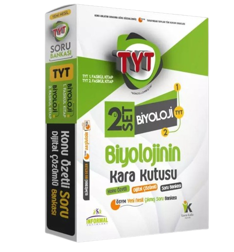 YKS TYT BİYOLOJİNİN Kara Kutusu 2li SET Konu Özetli Dijital Çözümlü ÖSYM Soru BANKASI PAKET SET kitap kapağı